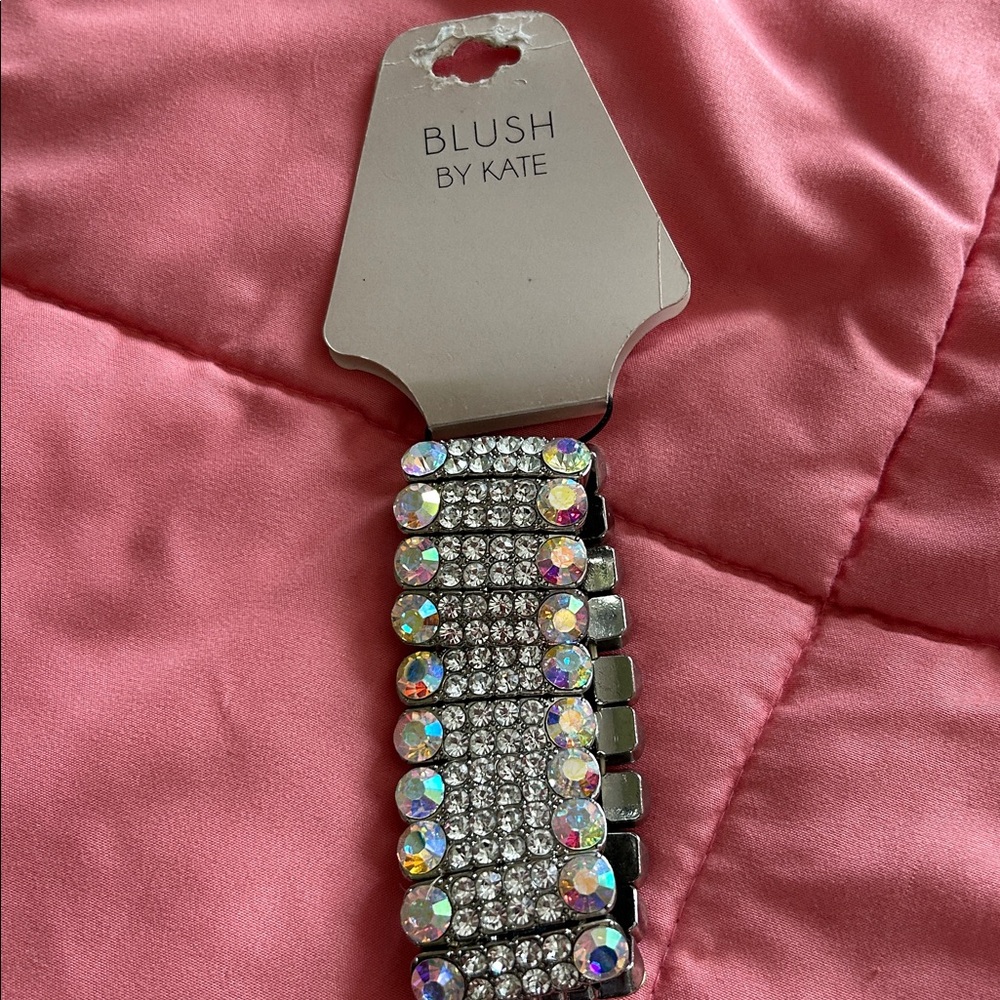 NWT blush by Kate rhinestone bracelet  sparkly
